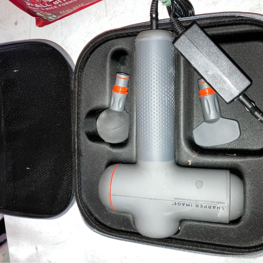 Sharper Image Silver and Orange Percussion Massager